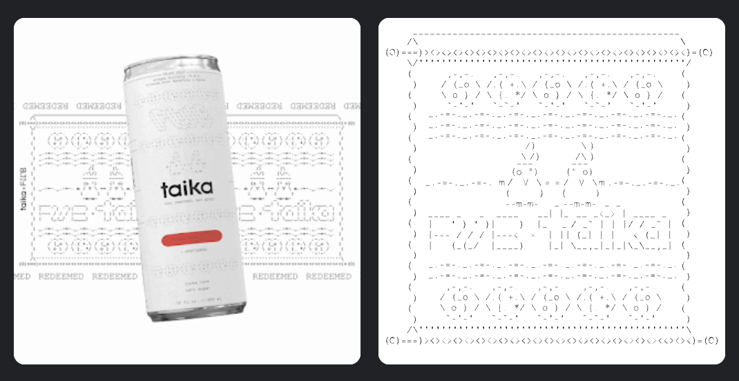 In 2022, a beverage company called Taika collaborated with Friends With Benefits DAO to create a unique Yerba Mate. The drinks were initially sold via NFT passes that could be redeemed for the drinks. Once the NFT was redeemed, the visual and metadata would update to indicate it had been used. (Source)